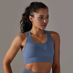 Comfortable Cross-Back Sports Bra for Active Fitness and Yoga