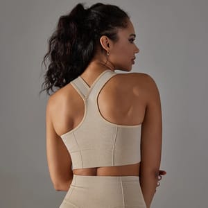 Women's Cross Back Strap Push Up Sports Bra for Fitness