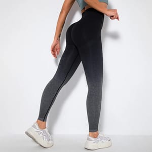High-Waist Seamless Gradient Leggings for Yoga and Fitness