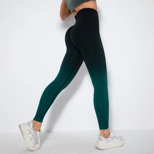 High-Waist Seamless Gradient Leggings for Yoga and Fitness