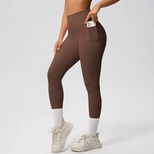 High Waist Double-Sided Brushed Stretch Yoga Leggings for Women