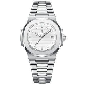 Elegant Square Dial Men's Watch with Stainless Steel Band