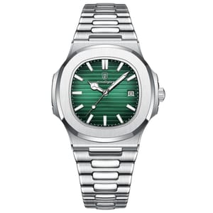 Elegant Square Dial Men's Watch with Stainless Steel Band