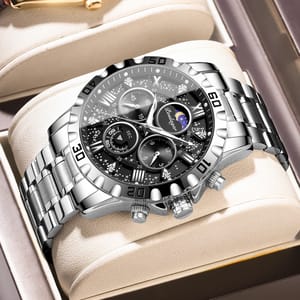 Stylish Chronograph Quartz Watch with Luminous Waterproof Design Poedagar - Men's Dress Watches 1