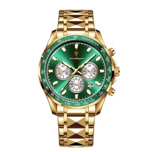 Luxury Stainless Steel Chronograph Watch for Men with Date