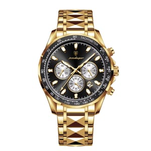 Luxury Stainless Steel Chronograph Watch for Men with Date