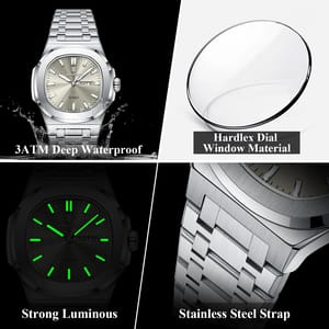 Stylish Square Dial Military Watch with Luminous Quartz Movement Stylish Square Dial Military Watch with Luminous Quartz Movement