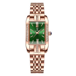 Elegant Rectangle Diamond Quartz Watch for Women – Waterproof Design