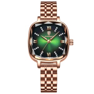 Elegant Square Stainless Steel Women's Waterproof Quartz Watch