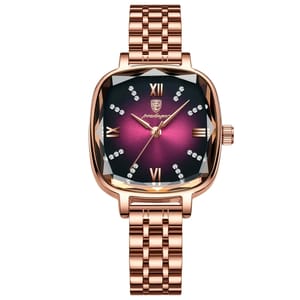 Elegant Square Stainless Steel Women's Waterproof Quartz Watch