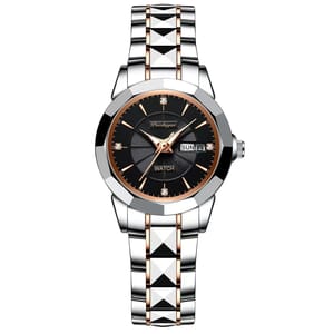 Stylish Minimalist Women's Quartz Watch with Stainless Steel Band