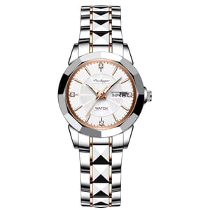 Stylish Minimalist Women's Quartz Watch with Stainless Steel Band
