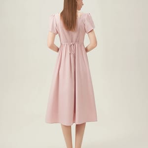 Elegant White A-Line Dress for Women Summer Office Style