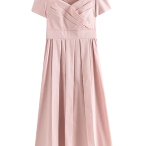 Elegant White A-Line Dress for Women Summer Office Style