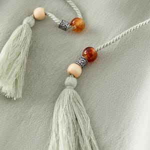 Elegant Round Neck Drawstring Long Dress for Women Summer