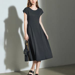 Elegant Slim Fit A-Line Knee-Length Party Dress for Women