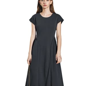 Elegant Slim Fit A-Line Knee-Length Party Dress for Women