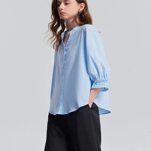 Lightweight Summer Button-Up Blouse for Women Daily Wear