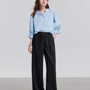 Lightweight Summer Button-Up Blouse for Women Daily Wear