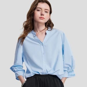 Lightweight Summer Button-Up Blouse for Women Daily Wear Lightweight Summer Button-Up Blouse for Women Daily Wear