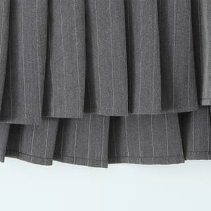 Chic Y2K Pinstripe Pleated Mini Skirt with Low Waist Yenkye - Women's Mini Skirts 3