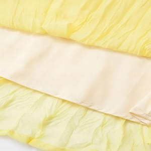 Women's Crinkle Effect Yellow Maxi Skirt with Asymmetrical Hem