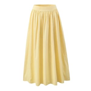Elegant Women's Cotton Big Swing Long Skirt for Summer Holidays Elegant Women's Cotton Big Swing Long Skirt for Summer Holidays