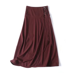 Elegant Women's High-Waist A-Line Maxi Sarong Skirt for Spring/Summer