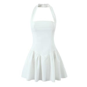 Backless Halter A-Line Mini Dress for Summer Parties