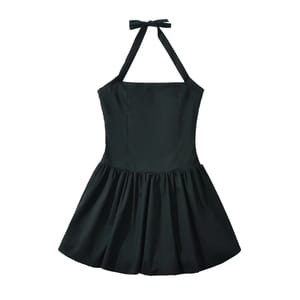 Chic Women's Backless Halter Mini Dress for Summer Parties