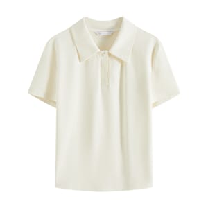 Women's Minimalist V-Neck Short-Sleeve Textured T-Shirt Fansilanen - Women's Polo T-Shirts 4