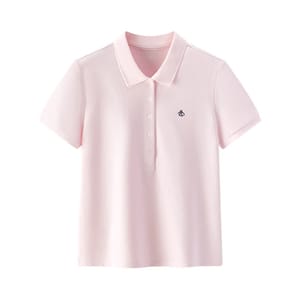 Chic Slim Fit Embroidered Polo Shirt for Women – Summer Casual Style