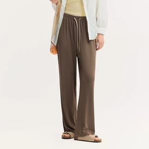 Cool Feeling Wide-Leg Trousers – Elastic Waist Summer Casual Pants for Women Semir - Women's Trousers