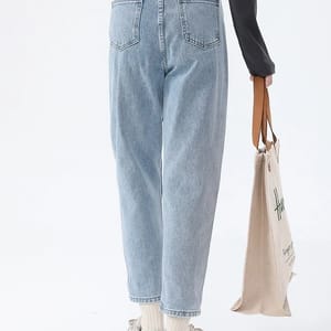 Vintage High Waist Harem Jeans for Women Ankle-Length Streetwear
