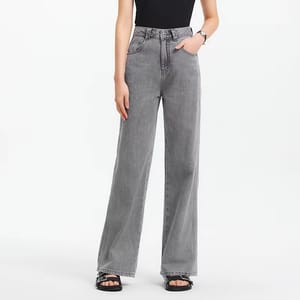Women’s Floor-Length Wide Leg Jeans Summer Lightweight Casual Pants