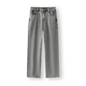 Women’s Fleece-Lined Wide Leg Jeans Winter Floor-Length Casual Pants