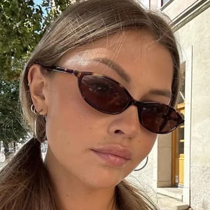 Retro Ellipse Oval Sunglasses for Cool Minimalist Fashion Rmm - Women's Round Sunglasses 3