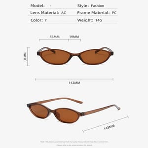 Retro Ellipse Oval Sunglasses for Cool Minimalist Fashion Rmm - Women's Round Sunglasses 5