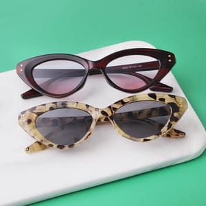 Chic Cat Eye Sunglasses with Rivet Detail for Parties Sorvino - Women's Cat Eye Sunglasses 2