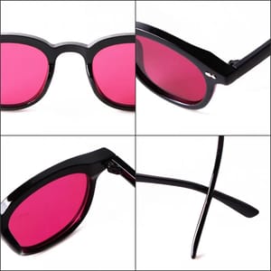 Retro Round Rivet Sunglasses with Gradient UV Protection Lenses Sorvino - Women's Round Sunglasses 3
