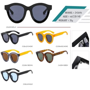 Trendy Vintage Oval Sunglasses with Leopard Frame and UV400 Lenses Sorvino - Women's Round Sunglasses 4