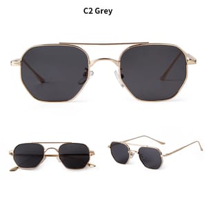 Stylish Metal Frame Square Sunglasses with Mirror UV400 Lenses Sorvino - Women's Square Sunglasses 2