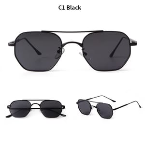 Stylish Metal Frame Square Sunglasses with Mirror UV400 Lenses Sorvino - Women's Square Sunglasses 3