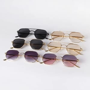 Stylish Metal Frame Square Sunglasses with Mirror UV400 Lenses Sorvino - Women's Square Sunglasses 4