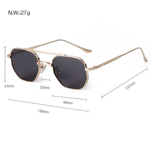 Stylish Metal Frame Square Sunglasses with Mirror UV400 Lenses Sorvino - Women's Square Sunglasses 5