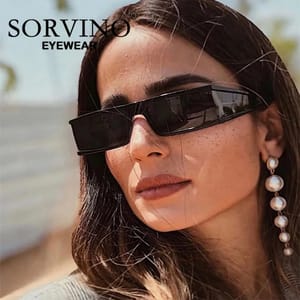 Retro Square Sunglasses with Side Shields and UV400 Protection Sorvino - Women's Square Sunglasses 3