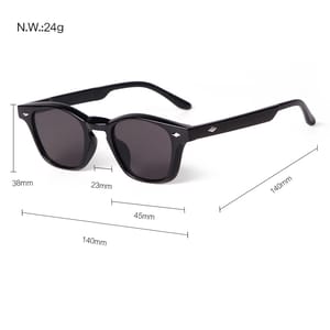 Retro Square Polarized Sunglasses with Rice Nail Detail and UV400 Sorvino - Women's Square Sunglasses 5