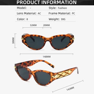 Vintage Cat Eye Square Sunglasses with UV400 for Stylish Women Sozo Tu - Women's Cat Eye Sunglasses 4