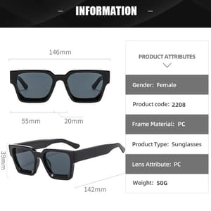 Sozo Tu - Women's Square Sunglasses 4
