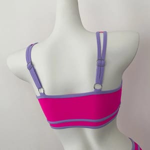 Stylish Patchwork Bikini Set with High Waist Sporty Fit